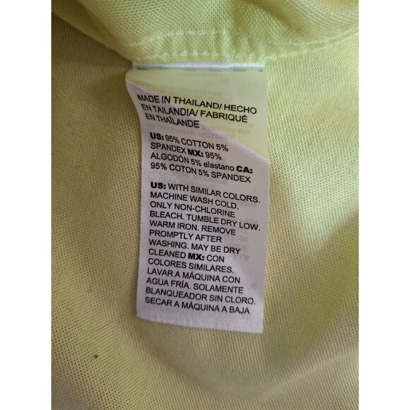 Chico's Button-Up No-Iron Chic Stretch Shirt Womens Size 3 XL Yellow - Picture 4 of 7